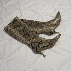 MACY'S NEW YORK SNAKESKIN BOOTS – SZ 7 – NWT